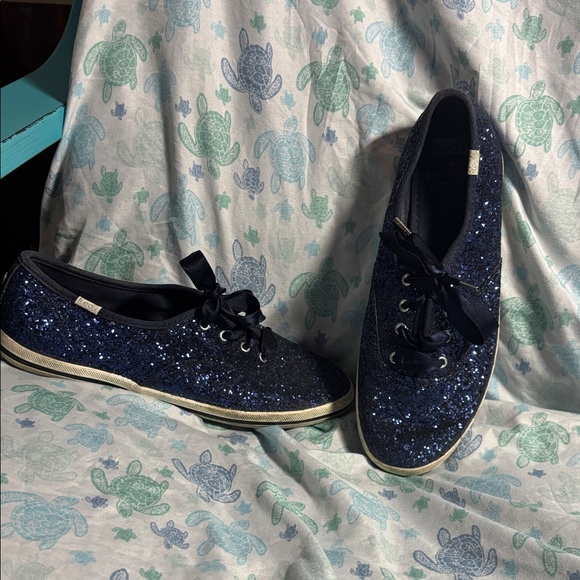 Keds Shoes - Keds Glittery Midnight Blue Sneakers